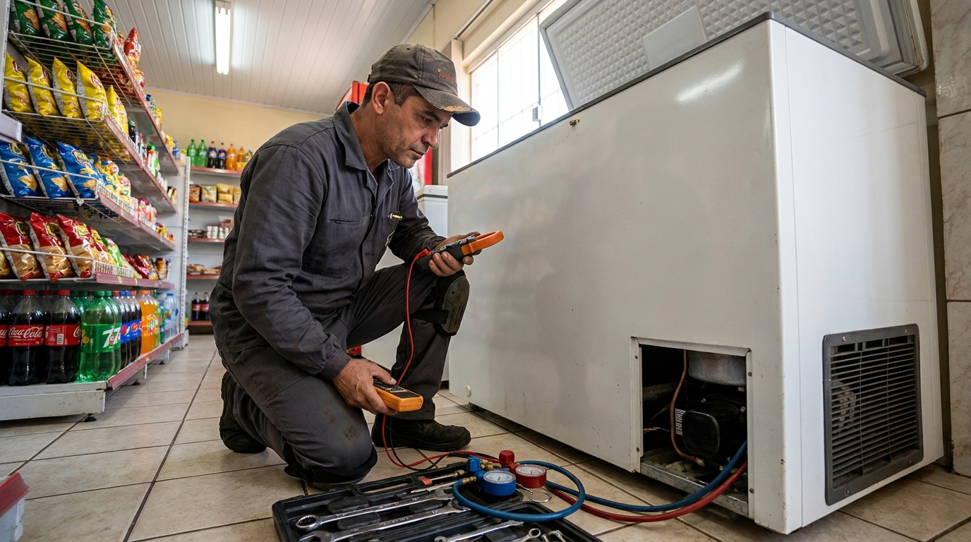 Conserto de placa eletrônica de freezer em Ponta Grossa‑PR